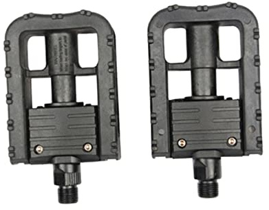 UPKOCH Pedali Pieghevoli per Bici 2 Pezzi Pedali Flat in Metallo e Plastica per Mountain Bike e Bmx Nero Buona Lubrificazione Rotazione Veloce per Commuting e Passeggiate Ricreative