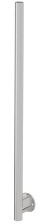 Pfosten 42,4x2,0 mm Höhe 1128 mm oben offen Wandmontage Absperrpfosten Steher Stange Rund Barierre vorgesetzt Edelstahl Geländer Balkon Rundrohr Terrasse V2A