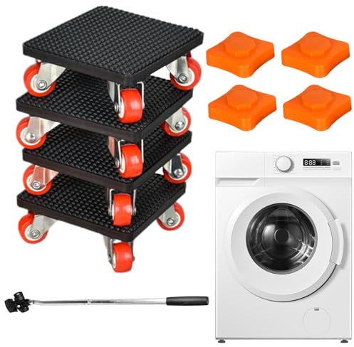 Elevador De Muebles con Ruedas | Rodillos De Carga 500 Kg para El Hogar | Rodillos Giratorios 360° para Muebles Pesados como Cama Mesa Sofá Armario Colchón