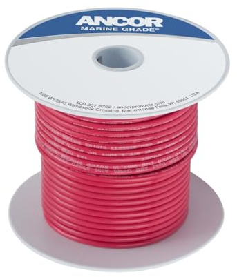 Ancor TINNED Copper Wire 8AWG (8MM²) Red 50FT