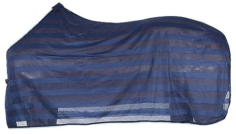 PFIFF 100490 Fliegendecke Engmaschig, Pferdedecke Fliegenschutz, Blau 115