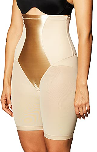Maidenform Flexees Women's Shapewear Hi-Waist Thigh Slimmer, Latte Lift, Medium