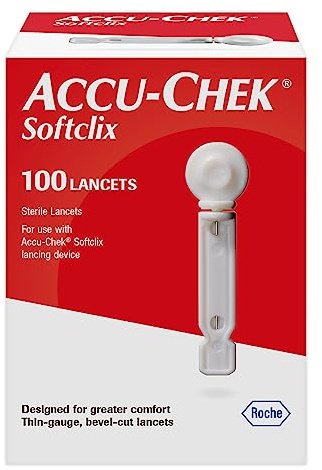 Accu-Chek Softclix Diabetes Lancets for Diabetic Blood Glucose Testing (Pack of 100) (Packaging May Vary)