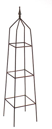 Lucht Rost Obelisk, quadratisch, Rankgerüst 120 cm hoch
