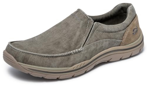 Skechers Men's Expected Avillo Moccasin, Khaki, 11 D US
