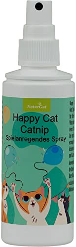 NaturGut Entspannungsspray Happy Cat Katzen Duftspray 100ml Spray Catnip Katzenminze Baldrianwurzel Wohlbefinden Entspannung spielanregenden Extrakt aus Katzenminze