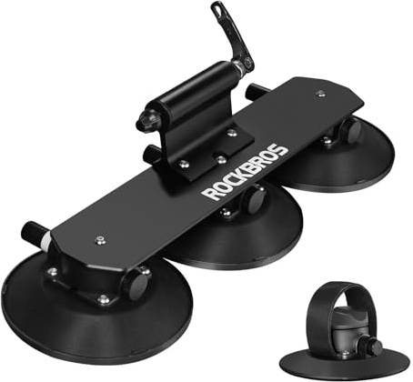 ROCKBROS Suction Cup Bike Rack for Car Roof Top Sucker Bike Rack Quick Release Aluminium Alloy Bike Carrier with Sucker for 1 Bike