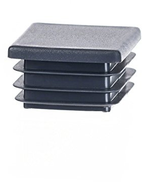 EMFA Bouchon pour Tube Carré 120x120 mm Anthracite, Lot de 5 | Capuchon, Bouchon Carré, Embout à Lamelles, Polyéthylène PE