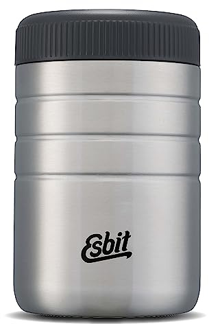 Esbit termobehållare majoris för mat – varmhållningsbehållare 400 ml – tillverkad av rostfritt stål för varm och kall mat – i silver