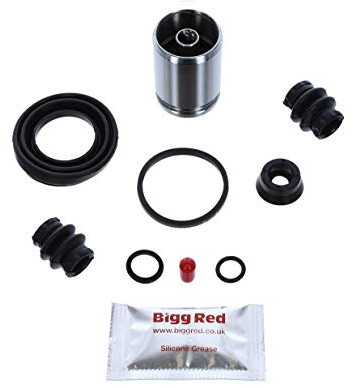 Bigg Red - Rear Brake Caliper Repair Seal Kit & Piston - Compatible with Vauxhall Vivaro, Trafic, Dispatch, Scudo, Expert, Transporter T5