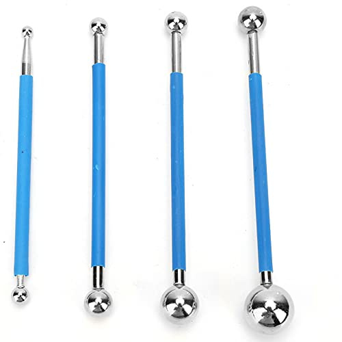 Barra de reparación de lechada de baldosas, 4 piezas, doble bola prensada de acero, cerámica, lechada, pegamento, herramientas de construcción para raspar