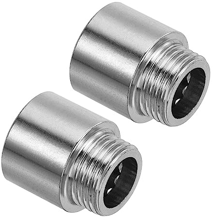 PATIKIL Shower Head Extension Arm, 2 Pack Stainless Steel G1/2 Male to Female Thread 20mm Length Pipe Fitting Shower Head Extender
