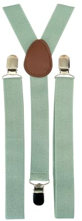 DB Dickie Bow Herren-Hosenträger im Vintage-Stil, verstellbar, robuste Verschlüsse, salbeigrün, Einheitsgröße