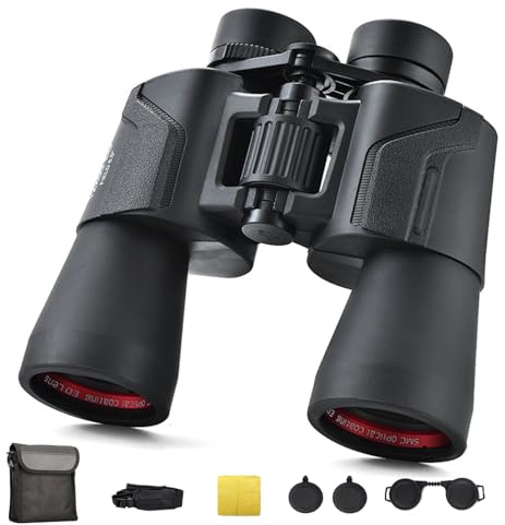 wcpqt 12x50 Hochleistungs-Fernglas, Wasserdichtes Fernglas, Professionelles Fernglas, Tragbares Fernglas, Zoom-Fernglas, FüR Vogelbeobachtung, Theater, Konzerte, Jagd, Sportspiele