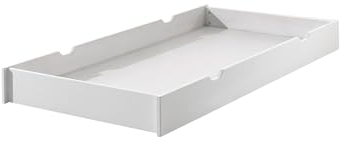möbelando Bettschubkasten >Erik< in Weiß aus Massiv Kiefer und MDF - 198,5x19x94cm (BxHxT)