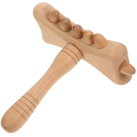 Holz Massagestab aus Beige für Nacken und Rückenmassage | Leichtes Gua Sha Werkzeug, Kompakt zum Mitnehmen und Verstauen, für Entspannende Anwendungen