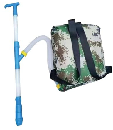 JISADER Distributeur D'engrais de Sac à Dos D'engrais Granulaire Tenu dans La 'épandeur D'engrais, PVC Bleu