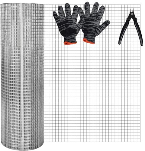 SDFNBRA Rodent Mesh Proofing Wire Mesh Roll, Galvanized Wire Metal Mesh Hardware Cloth Welded Roll for Stop Mice Access, Never Rust (6m x 40cm)