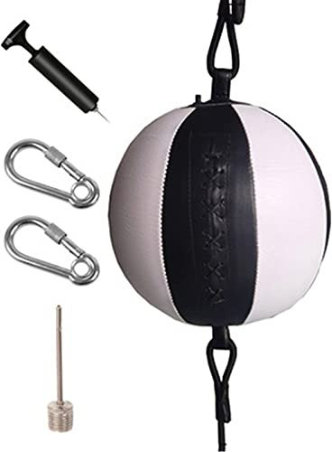 WJFTODAY Boxtrainingsball, PU-Leder-Boxball, Speed-Dodge-Ball, Doppelend-Boxsport, Boxsacge-Ball, Doppelend-Boxsport, Boxsack, Boden-Decken-Seil, Workout-Training, Fitnessstudio, Übung, Beweglichkeit