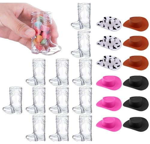 Wmzjnljy 24 mini vasos de chupito de plástico para botas de vaquero occidental, mini tazas de cerveza de 1 onza reutilizables para fiestas, bodas, barbacoas y bares al aire libre (U83-24) (24)