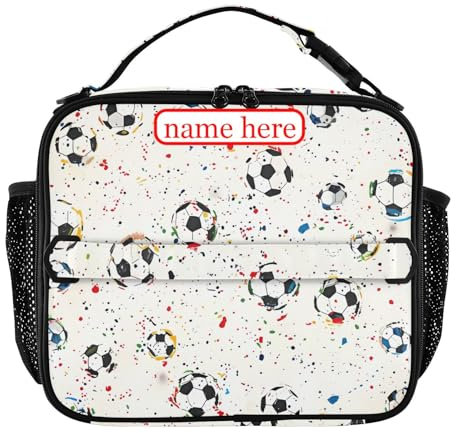 tplaotee Bolsas de almuerzo aisladas personalizadas para niños, impermeables, para adultos, mantiene la comida caliente, bolsa aislada para la escuela, el trabajo, al aire libre, patrón de acuarela