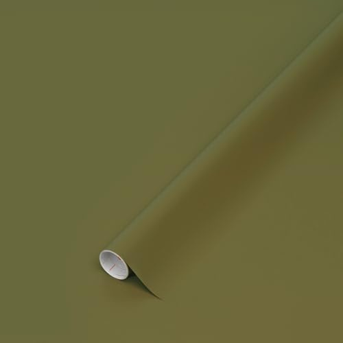 d-c-fix Pellicola adesiva per mobili verde oliva PVC Vinile plastico impermeabile decorativo per cucina, armadio, porta, rivestimento in carta 45 cm x 2 m