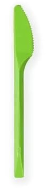 Generico 20/80 COLTELLI riutilizzabili VARI COLORI posate colorate COLTELLI COLORATI 17cm per cerimonie feste compleanno party (Verde Mela, 80 Pezzi)