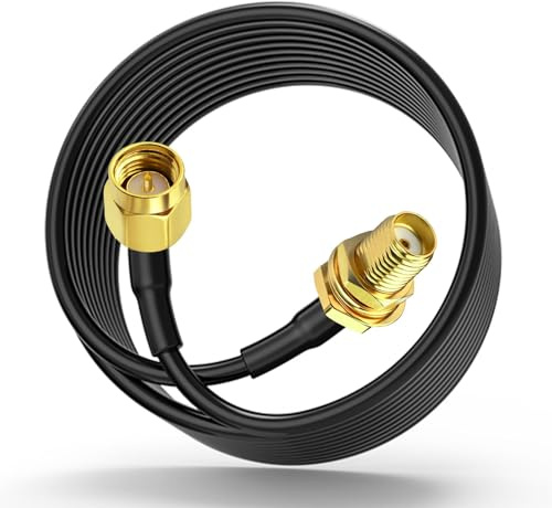 Superbat Cable SMA Alargador Antena WiFi 3m ALSR100 Macho a Hembra 50 Ohm para Router 4G LTE, Antena GPS 4G 5G, Módem Gateway, Tarjeta de Red PCIe, RTL-SDR USB, Dispositivos FPV