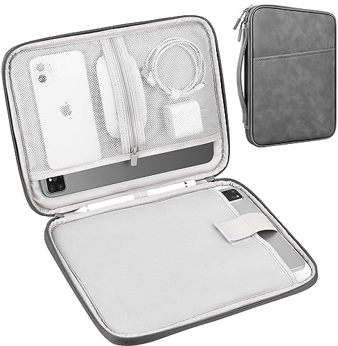 Lacdo Custodia Protettiva Borsa Tablet per 13 New iPad Air M4 M3 M2 2026-2024, 13 iPad Pro M5 M4 2025-2024, 12.9 iPad Pro 6 5 4 3 con Magic Keyboard e Smart Keyboard Folio, Grigio Scuro