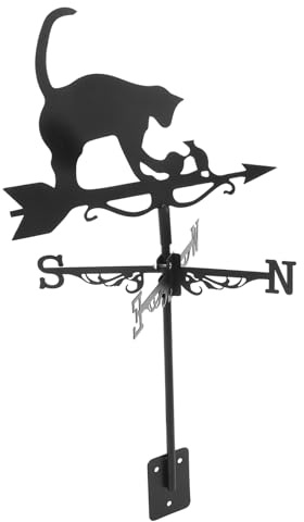 SEWOART Indicador de Dirección de Viento Inoxidable para Jardín Veleta Decorativa de Gato y Ratón Diseño Vintage Resistente para Patio y Exteriores