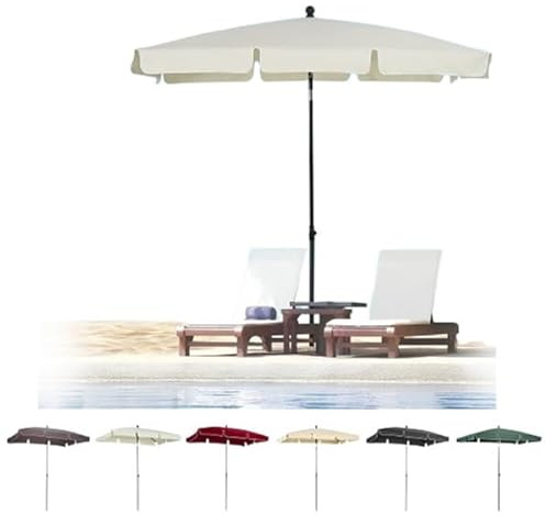 Parasol de jardin rectangulaire 200 x 130 cm, parasol inclinable et réglable, pour balcon et terrasse, protection UV, solution d'ombrage pour l'extérieur