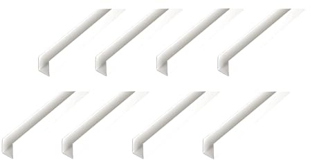 Alberts 8er Set U-Profil | Kunststoff, weiß | 2000 x 21 x 10 mm