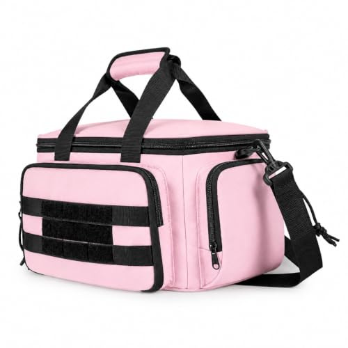 Fabater 14 inch Tool Bag, Multi Pocket Tool Organizer with Large Capacity, Tool Box Organizer Water Proof Thickened Bottom, Soft Handle Large Zip Carrying Toolbag for Repair, Carpenters, Handyman