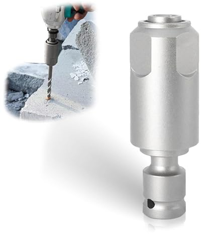 WRQIOO Adapter zum Umrüsten von Schlagschraubern auf Elektrohämmer Zubehör, Wandelt Sich in SDS-Plus, Schlagschrauber Adapter SDS Plus, zur Verwendung mit Bohrmaschine/Schlagschrauber