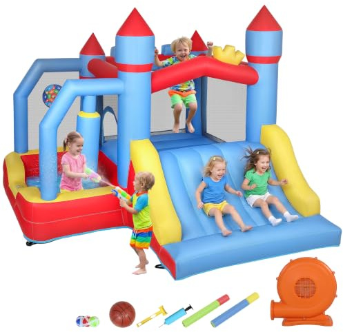 AIYAPLAY Castillo Hinchable para Niños con Soplador 3-8 Años 277x270x215 cm