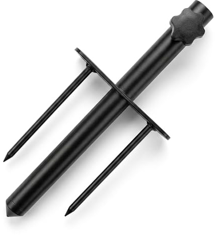Zite Fishing Schirmstütze Deluxe | 3-Spieß-System Schirmständer | Schirmhalter Metall mit Verdrehsicherung | Stabiler Erdanker mit Fußtritt | Ideal für Angelschirme & Schirmzelte bis 23mm Ø