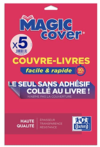 Oxford 5 Blatt Buchschoner Magic Cover A4 PVC glatt Stärke 9/100 farblos