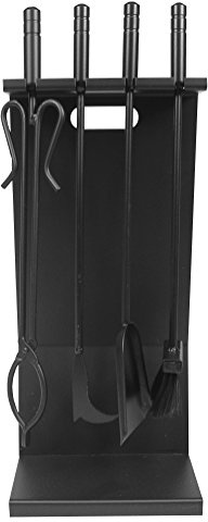 Imex der Fuchs 12021-n Pack 4-teilig für Kamin, flach, Schwarz