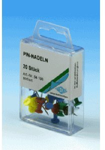 Wedo 5 x Pin-Nadel Diaboloform blau VE=100 Stück