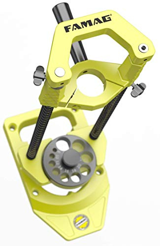 FAMAG Bohrständer starr für Schlangenbohrer 320mm|Handgriff,2 stufenlos einstellbare Tiefenanschläge,2 Edelstahl Spiralfedern zum Rückhub der Maschine, verstellbarem Bohrbuchsenteller