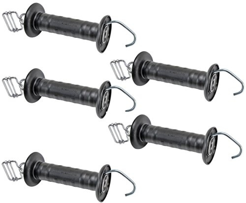 VOSS.farming 5X Torgriff groß, mit Bandanschluß 40mm, verzinkt - für Weidezaunband, Elektrozaun, Koppeleinzäunung Torgriff Weidezaun