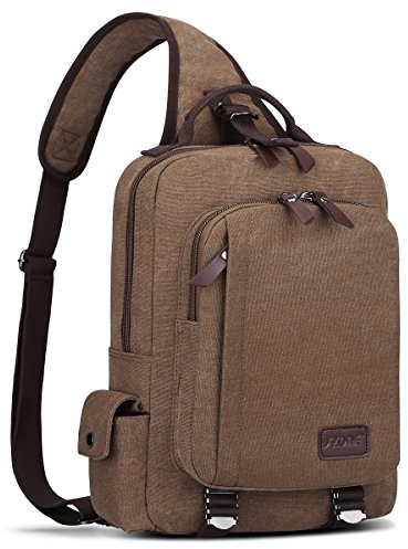 S-ZONE Hombre Mochila Bandolera Bolso de Pecho Bolso Bandolera de 13 Pulgadas Bolso Deportivo Bolso Bandolera al Aire Libre Senderismo Ciclismo Viajes
