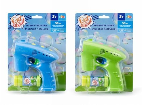 Bubble Blaster Addo Seifenblasenpistole, grün/ blau (Stile variieren)