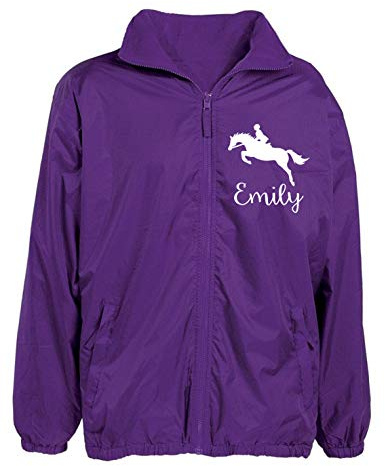 Edward Sinclair Chaqueta de equitación personalizada con nombre para niñas, Morado (, 7-8 Años
