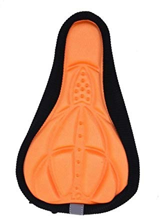 YFCTLM Fahrrad-Sitzabdeckung MTB Mountainbike Radfahren verdickte Extra-Komfort Ultra Soft Pad Kissenbezug Fahrrad-Sattel-Sitz (Color : Orange)
