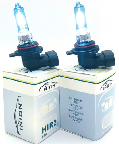 2x Stück HIR2 9012 55W 12V Halogen Lampen Blue Vision Optik Faltschachtel (HIR2 Blau)