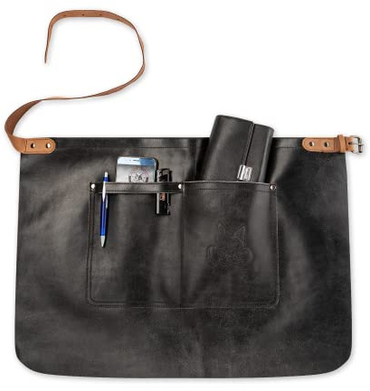 Black Forest Fox TIP HUNTER SOFT Taille Lederschürze Kochen Gaststätte-Bistro-Garten-halben Schürzen 2 Taschen Männer, Frauen, Chef, Bäcker, Kellner, Handwerker