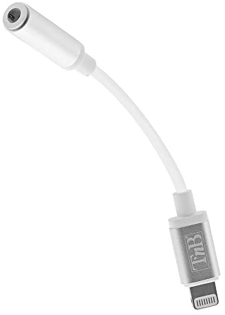 T'nB - Adaptador Lightning a jack hembra de 3,5 mm, color blanco