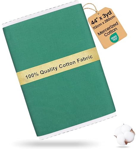 Craftido 100% Baumwollstoff Oeko-Tex, Meterware, 112cm Breit x 280cm Extra Lang - Mittleres Gewicht 145g - zum Quilten, Nähen, Schneidern, Bettwäsche, Futterstoffe, Kunsthandwerk - Leprechaun