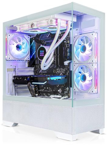 SYSTEMTREFF PC Gamer High-End - Intel Core i7-13700KF - RTX 5070 12 Go | Intel 8 cœurs jusqu'à 5.4 GHz, 32Go DDR5, 1To M.2 NVMe SSD, Nvidia graphique WiFi, Windows 11, pour le gaming, streaming
